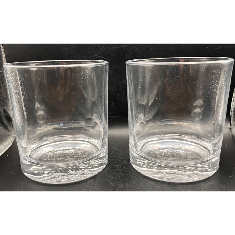 Knob Creek Bourbon Distillery Rocks Glasses Set of 2 Etched Logo Weighted Bottom